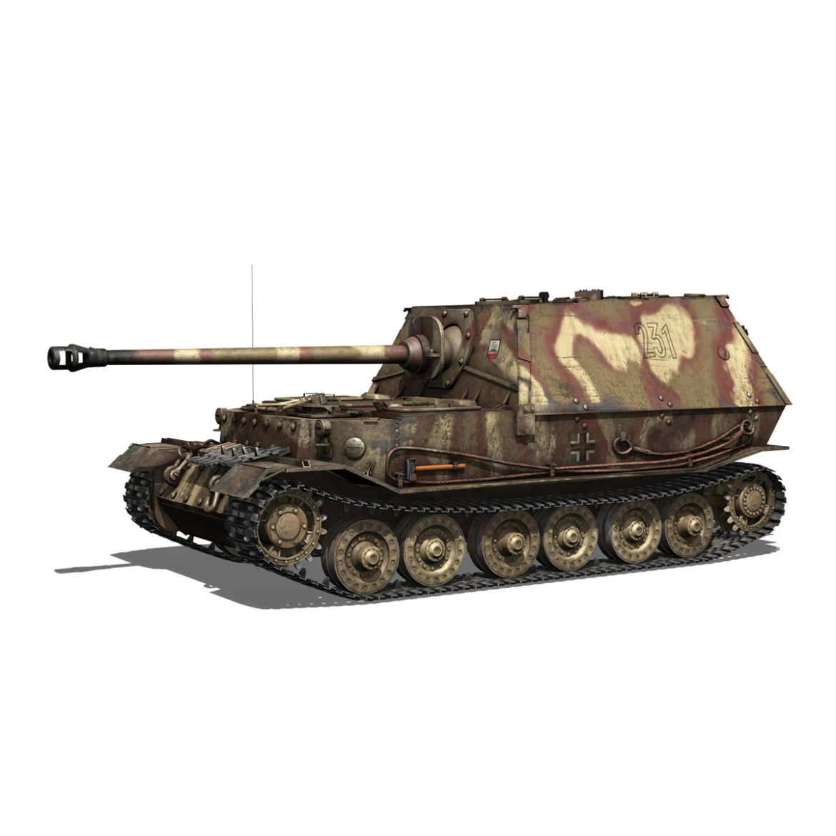ferdinand tank destroyer – tiger (p) – 231 3d model 3ds fbx c4d lwo obj 295019