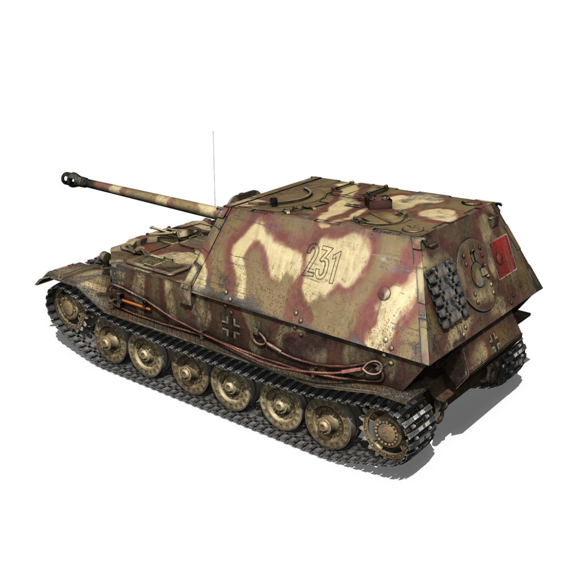 ferdinand tank destroyer – tiger (p) – 231 3d model 3ds fbx c4d lwo obj 295020