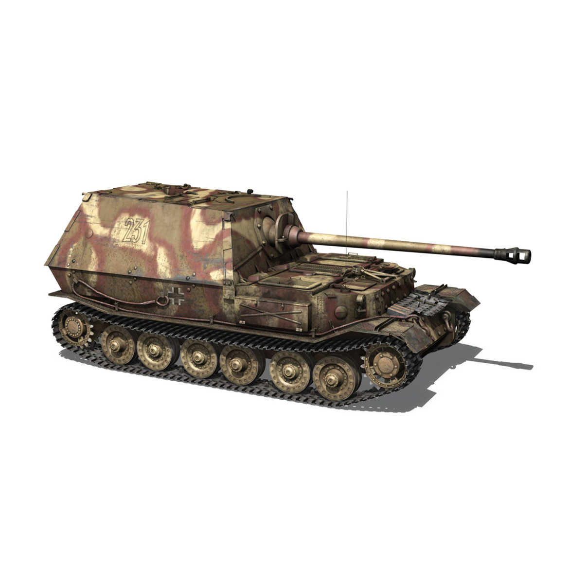 ferdinand tank destroyer – tiger (p) – 231 3d model 3ds fbx c4d lwo obj 295023