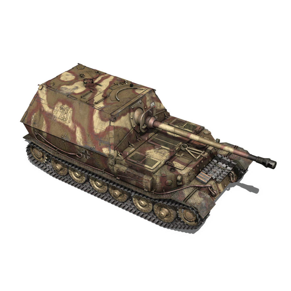 ferdinand tank destroyer – tiger (p) – 231 3d model 3ds fbx c4d lwo obj 295024