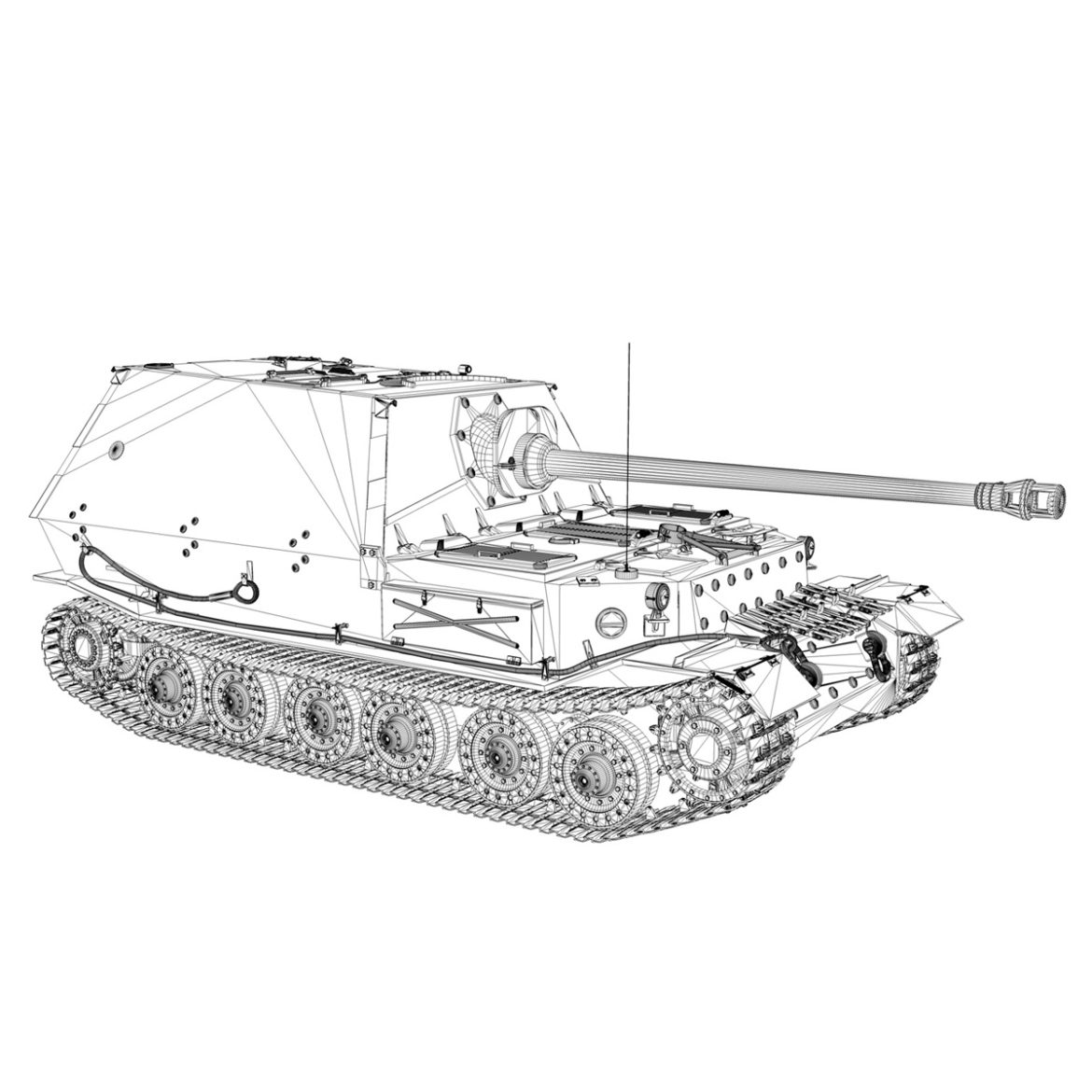 ferdinand tank destroyer – tiger (p) – 231 3d model 3ds fbx c4d lwo obj 295027