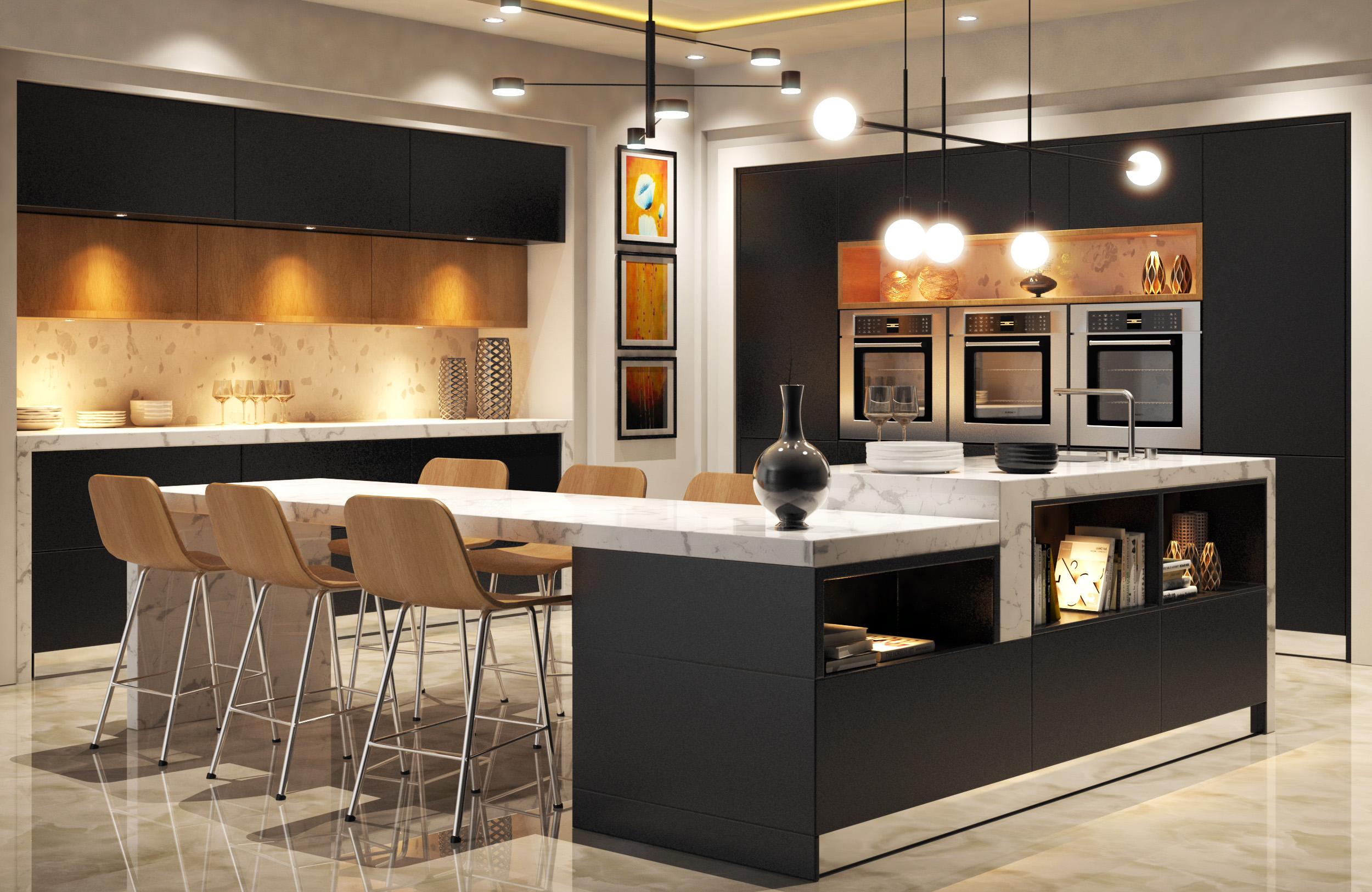 3d   Modern Kitchen 3d Model 296484 