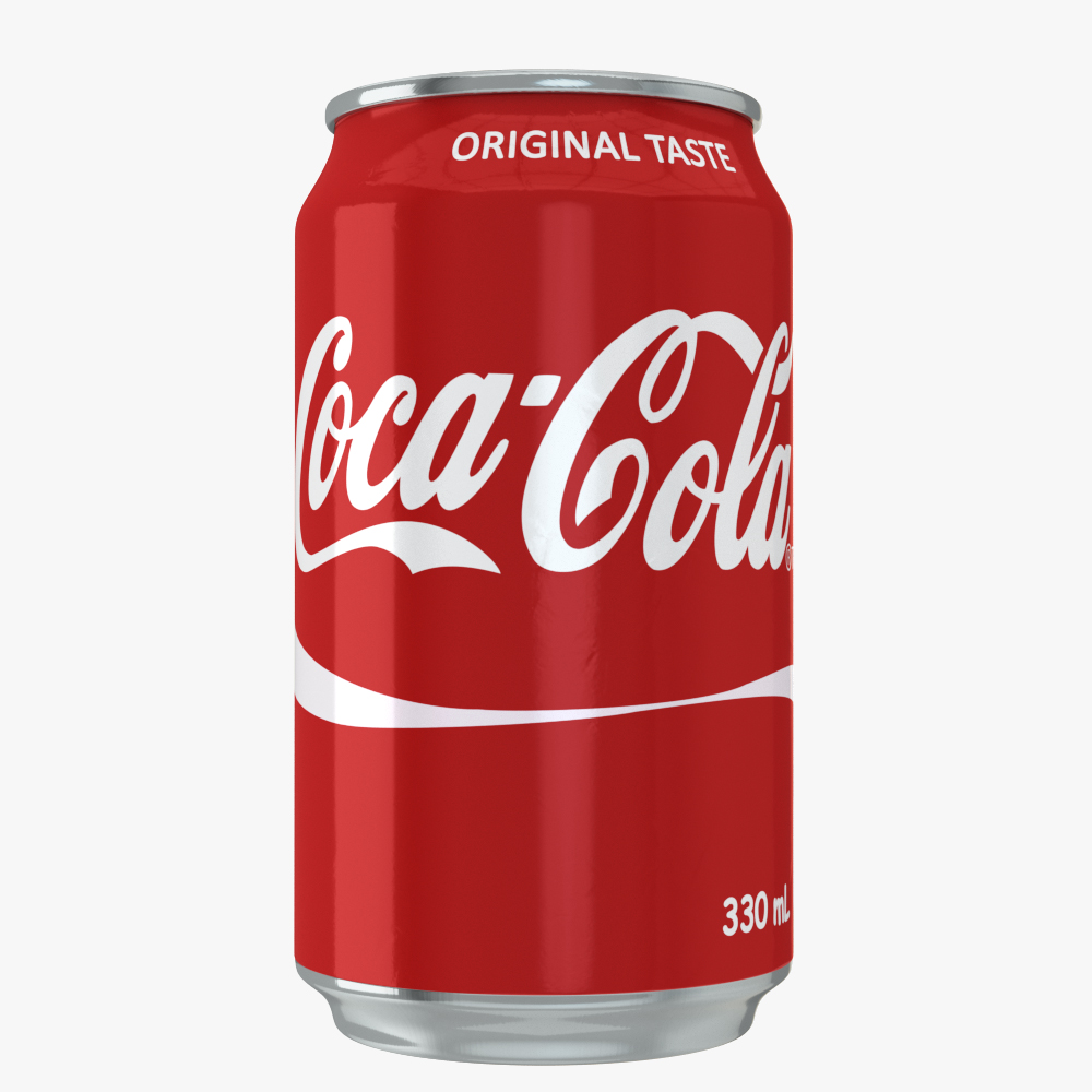 Coca Cola Drink Aluminium Can 3D Model - FlatPyramid