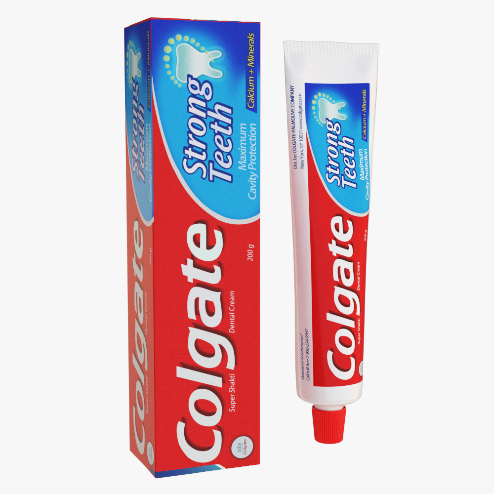 colgate toothpaste package 3d model max fbx ma mb obj 298181