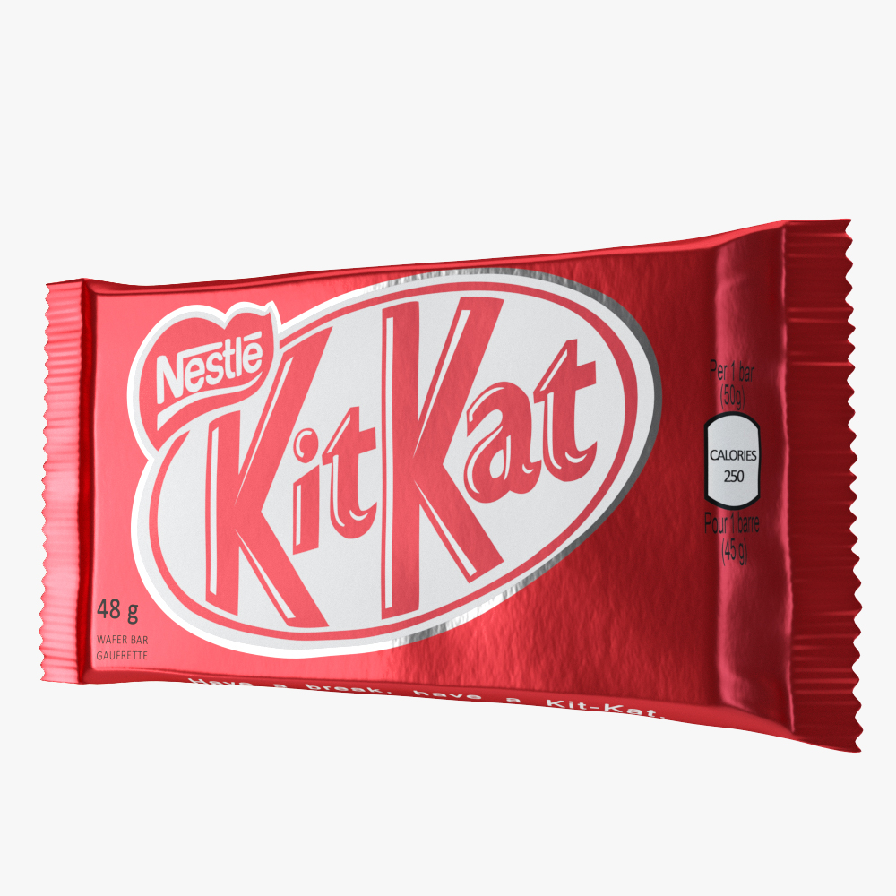 kitkat kit kat chocolate bar 3d model max fbx ma mb obj 298387
