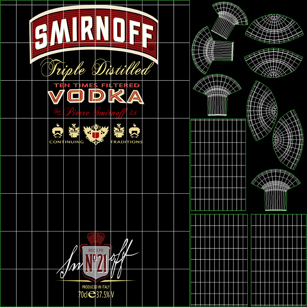 alcohol bottle vodka whisky collection 3d model max fbx ma mb obj 298623