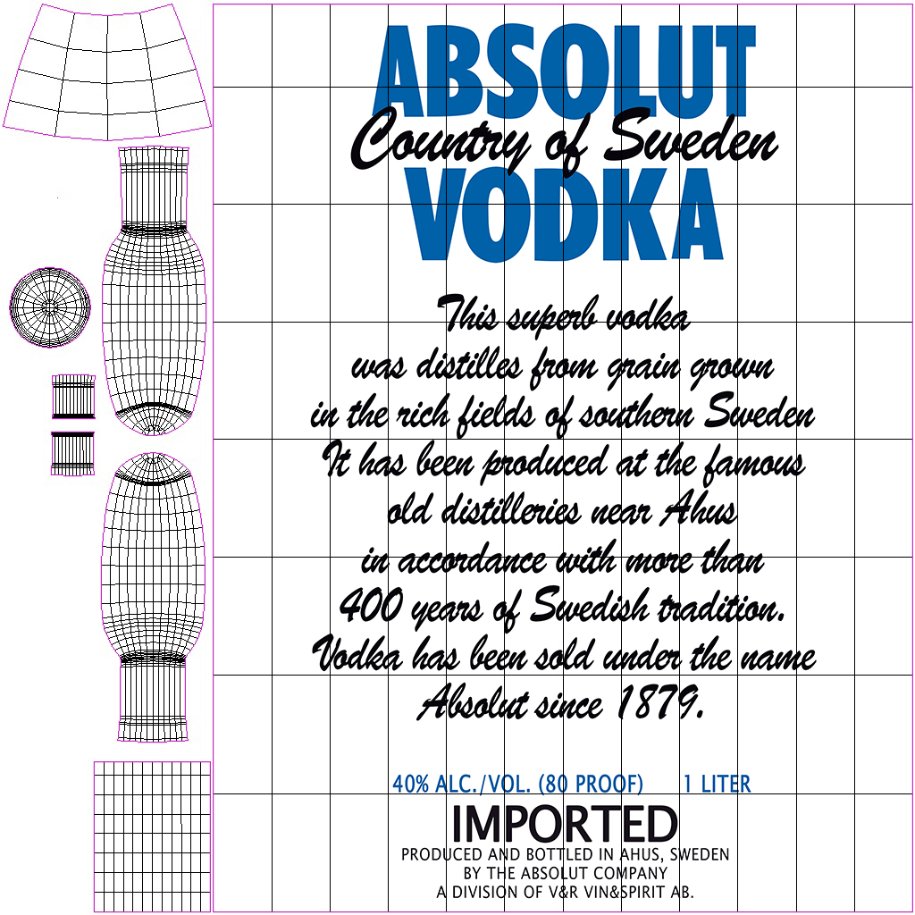alcohol bottle vodka whisky collection 3d model max fbx ma mb obj 298624