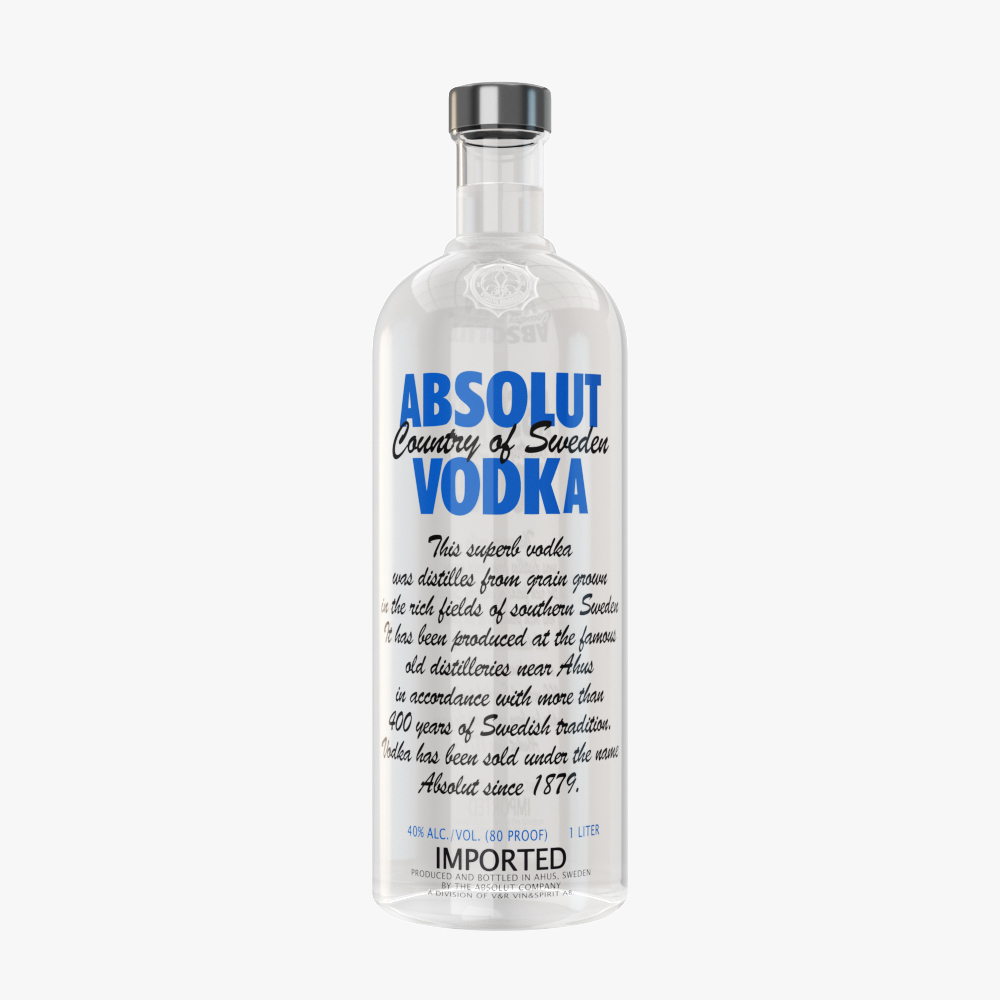 alcohol bottle vodka whisky collection 3d model max fbx ma mb obj 298626