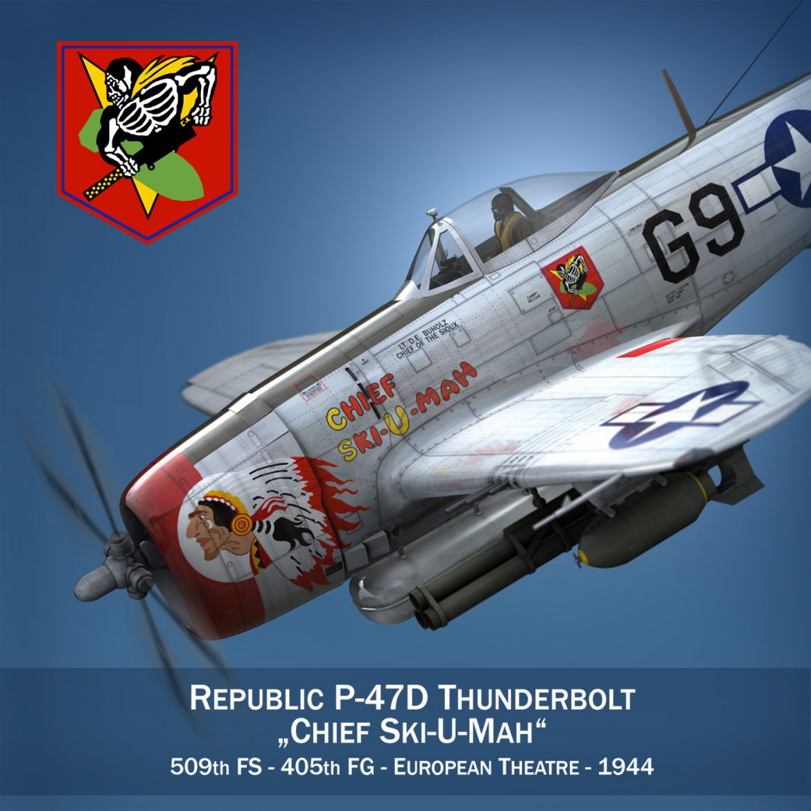 republic p-47d thunderbolt – ski-u-mah 3d model fbx c4d lwo obj 298916