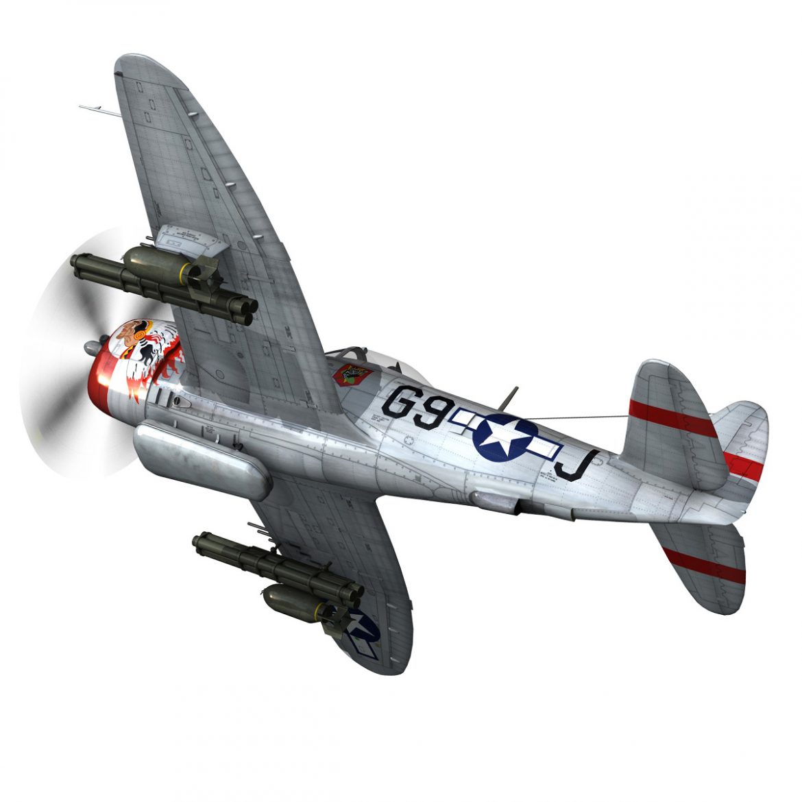 republic p-47d thunderbolt – ski-u-mah 3d model fbx c4d lwo obj 298920