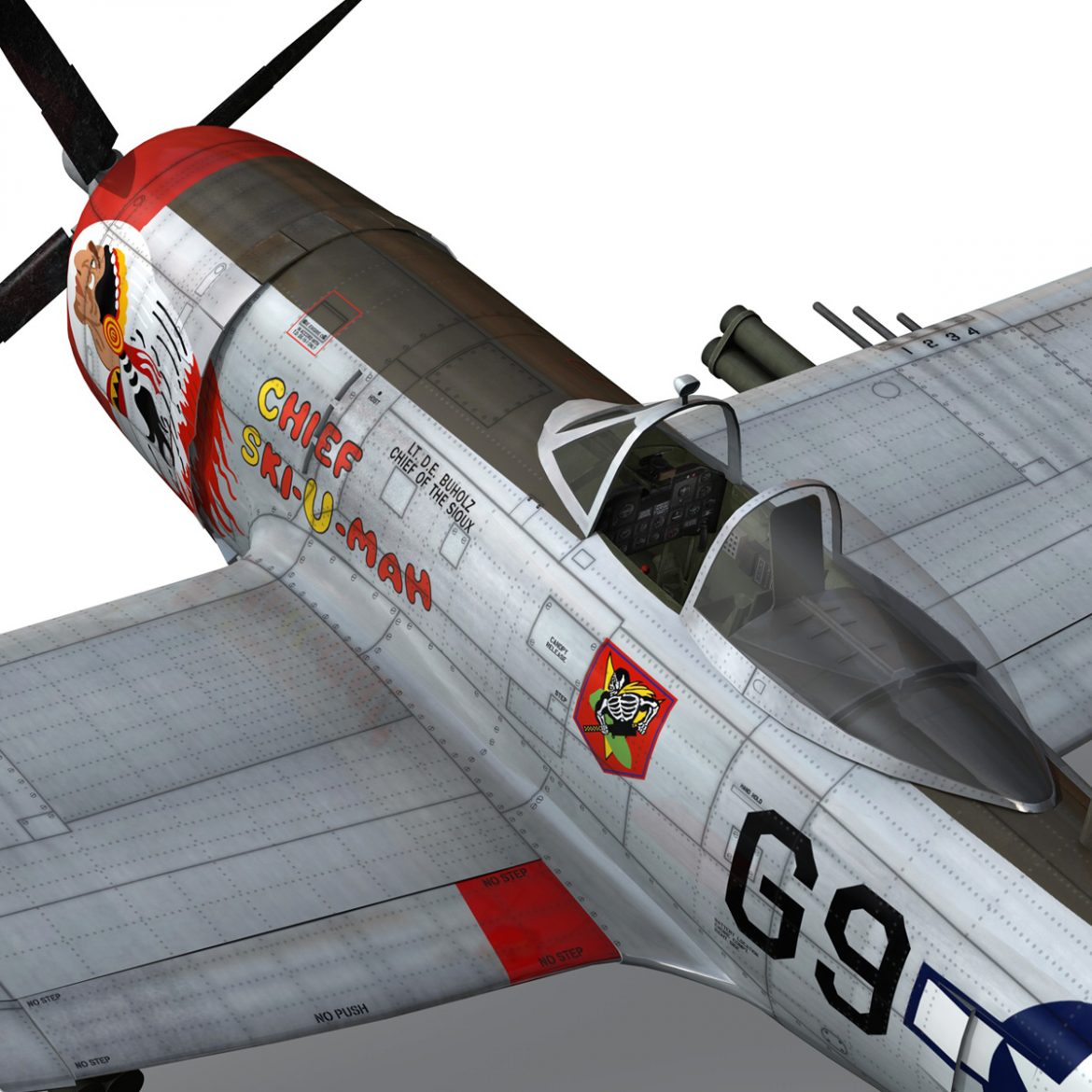 republic p-47d thunderbolt – ski-u-mah 3d model fbx c4d lwo obj 298931