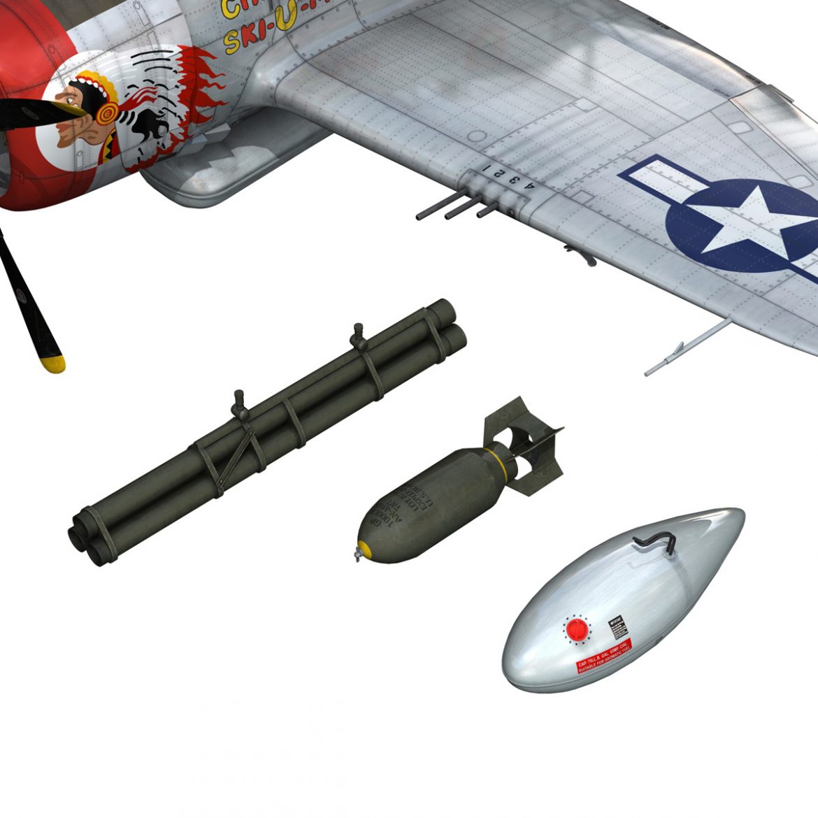 republic p-47d thunderbolt – ski-u-mah 3d model fbx c4d lwo obj 298933