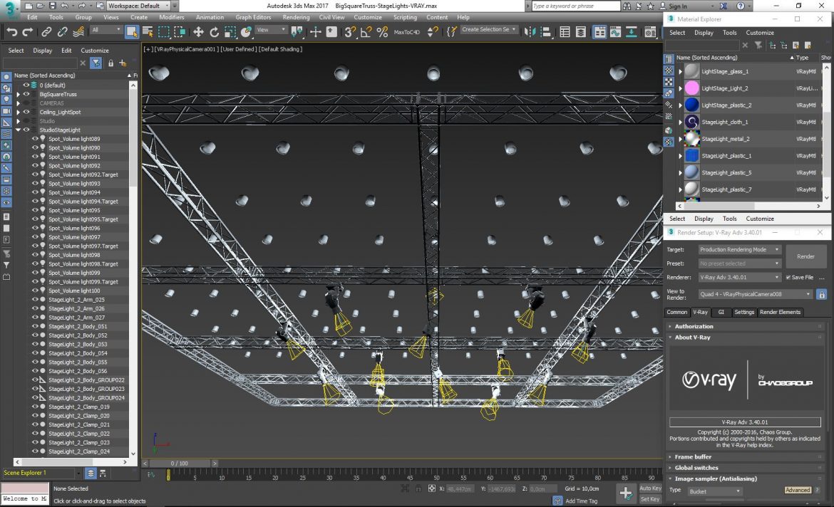 big square truss-stage lights 3d model 3ds max fbx dae  obj other 299049