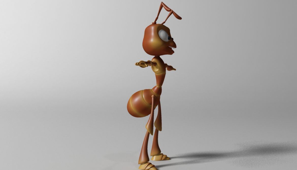 cartoon ant rigged 3d model 3ds max fbx  obj 299538