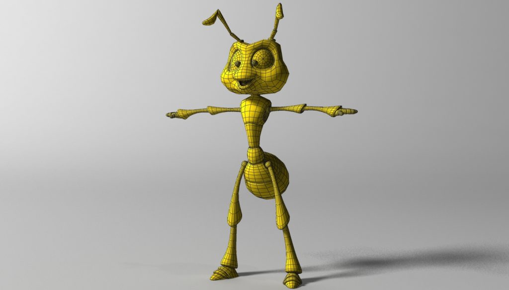 Cartoon Ant RIGGED 3D Model - FlatPyramid