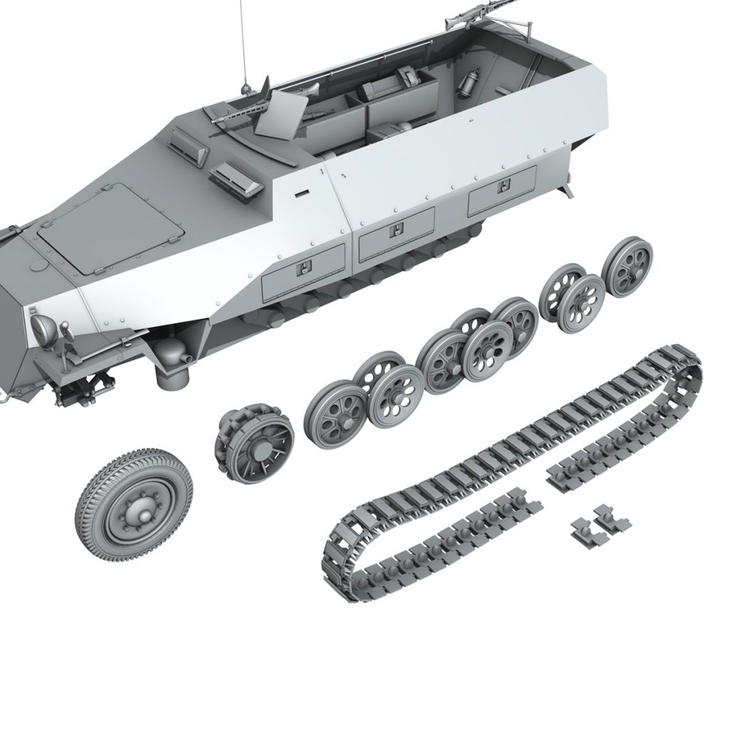 SD.KFZ 251/1 Ausf D Hanomag 1:56 Warlord Games – Kit Plastico Su Sprue, WWII