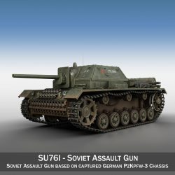 su76i – soviet assault gun 3d model 3ds fbx c4d lwo obj 299613