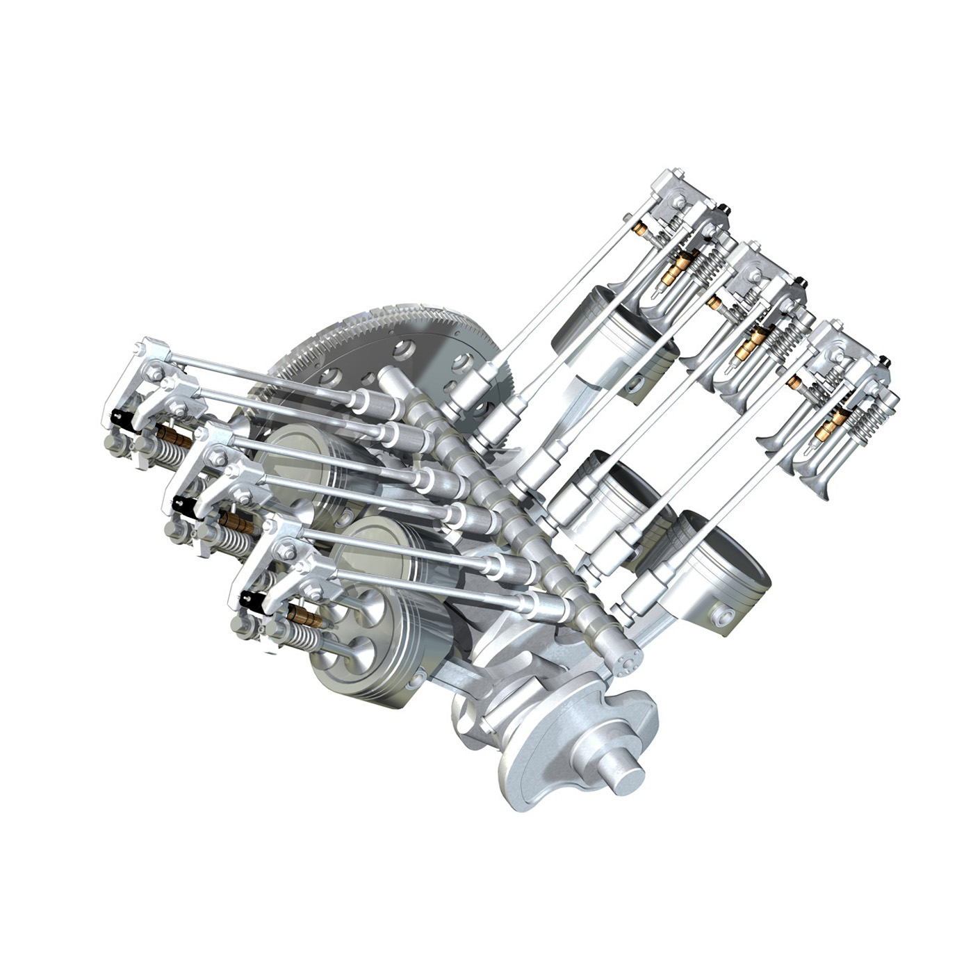 Diesel Turbo - 6-cylinder Engine 3D Model - FlatPyramid