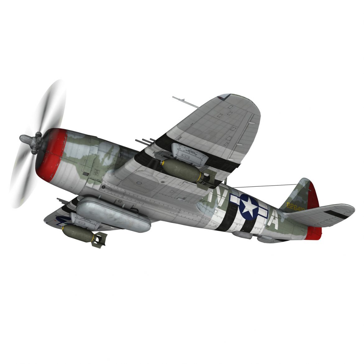 republic p-47d thunderbolt – lt.col. f.s.gabreski 3d model fbx c4d lwo obj 299884