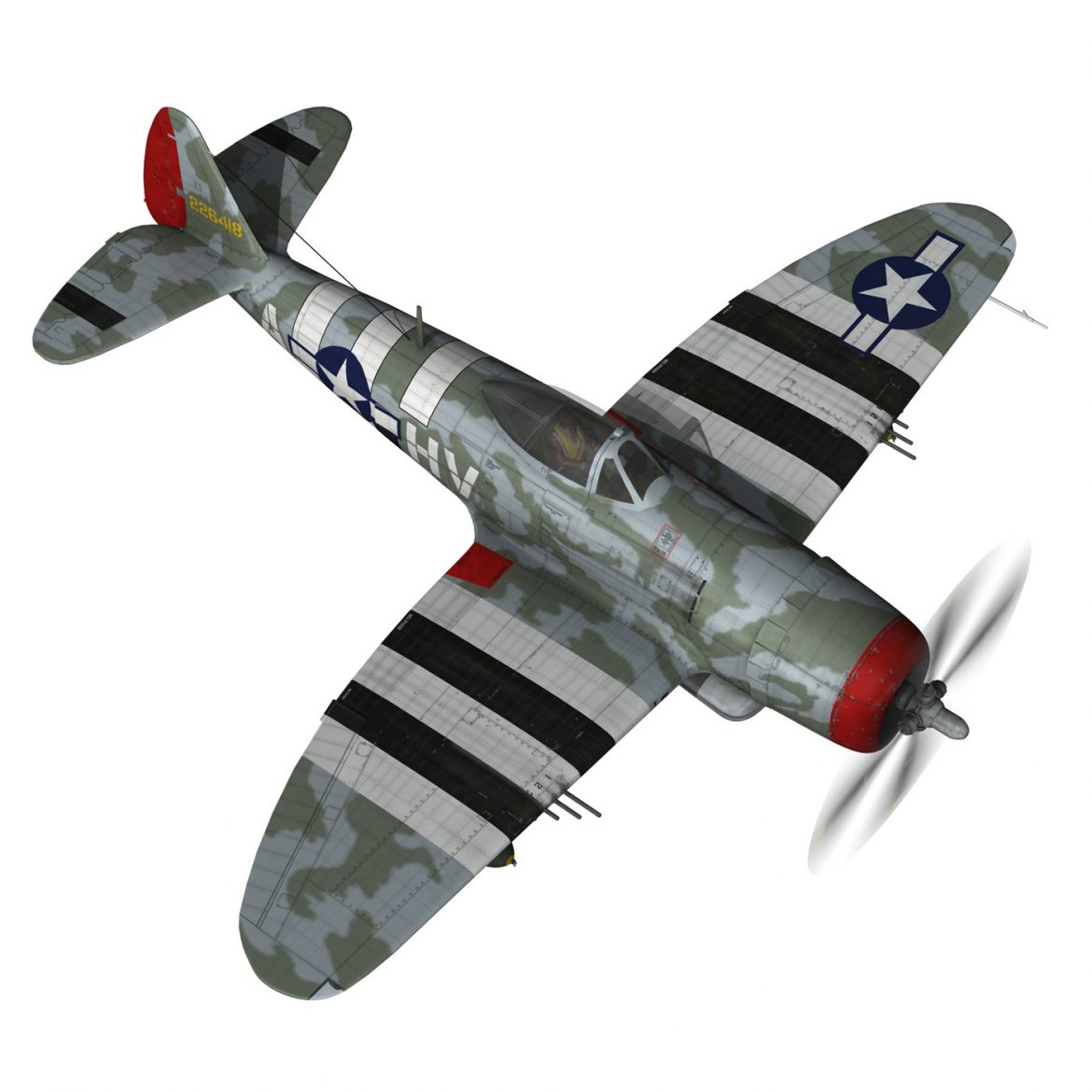 republic p-47d thunderbolt – lt.col. f.s.gabreski 3d model fbx c4d lwo obj 299888