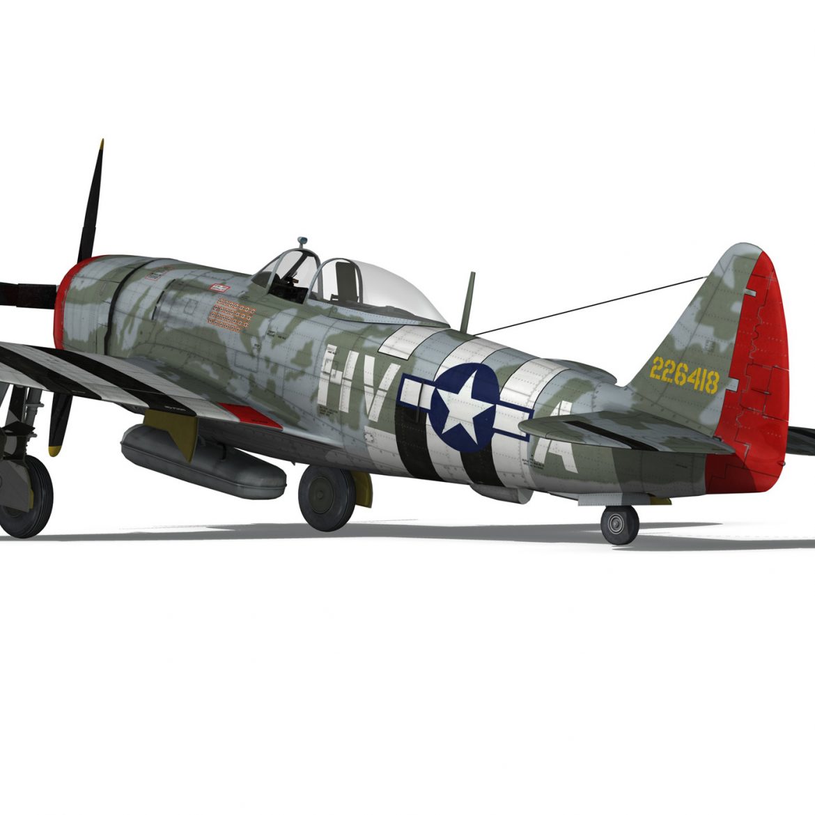 republic p-47d thunderbolt – lt.col. f.s.gabreski 3d model fbx c4d lwo obj 299892