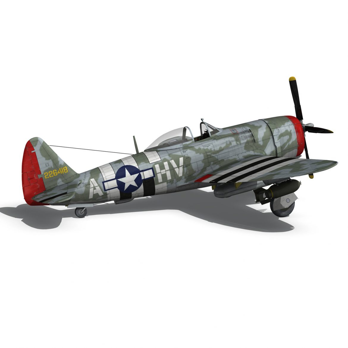 republic p-47d thunderbolt – lt.col. f.s.gabreski 3d model fbx c4d lwo obj 299893