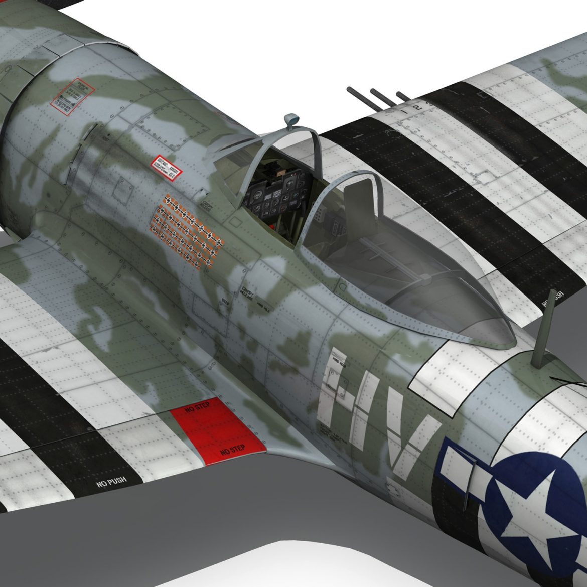 republic p-47d thunderbolt – lt.col. f.s.gabreski 3d model fbx c4d lwo obj 299895