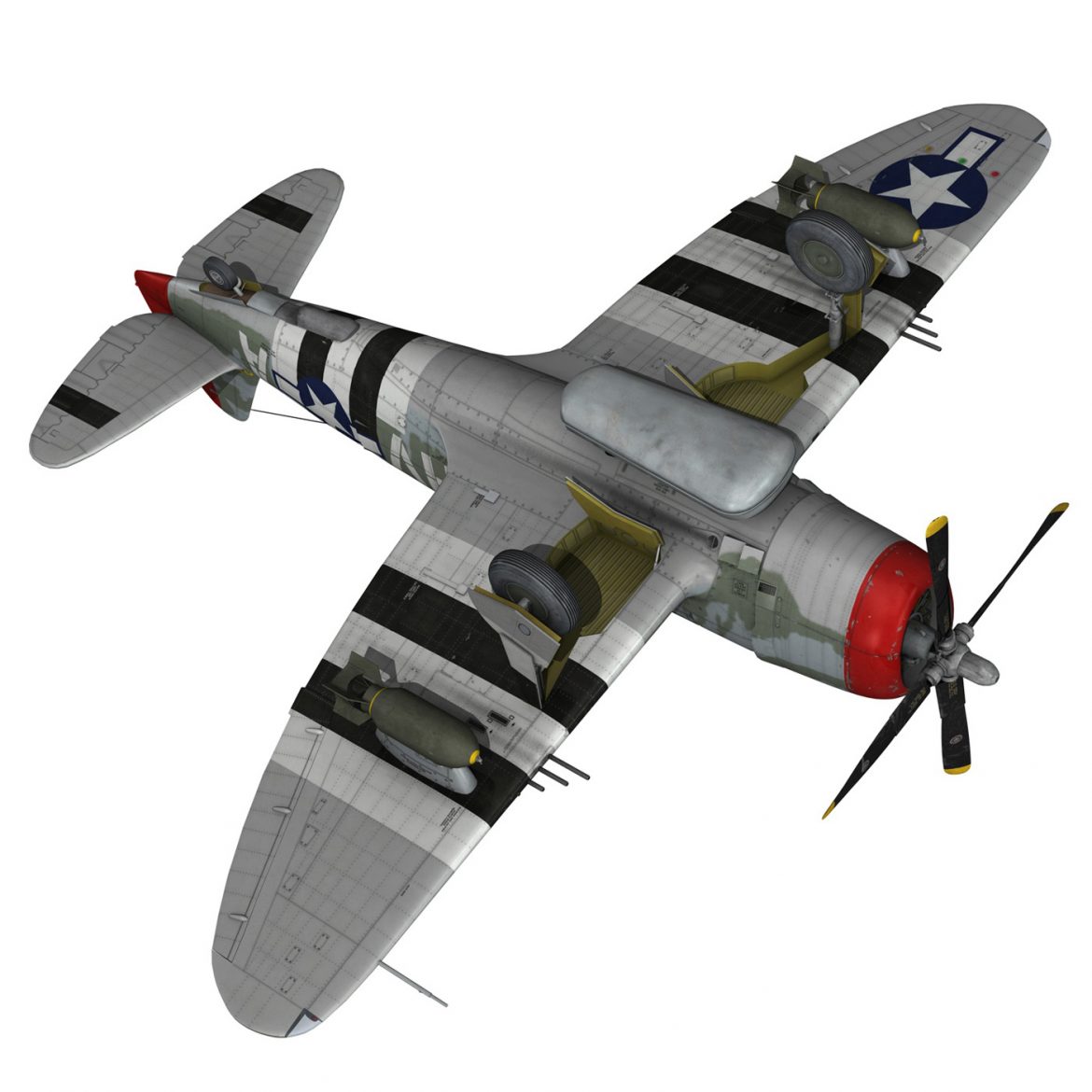 republic p-47d thunderbolt – lt.col. f.s.gabreski 3d model fbx c4d lwo obj 299896