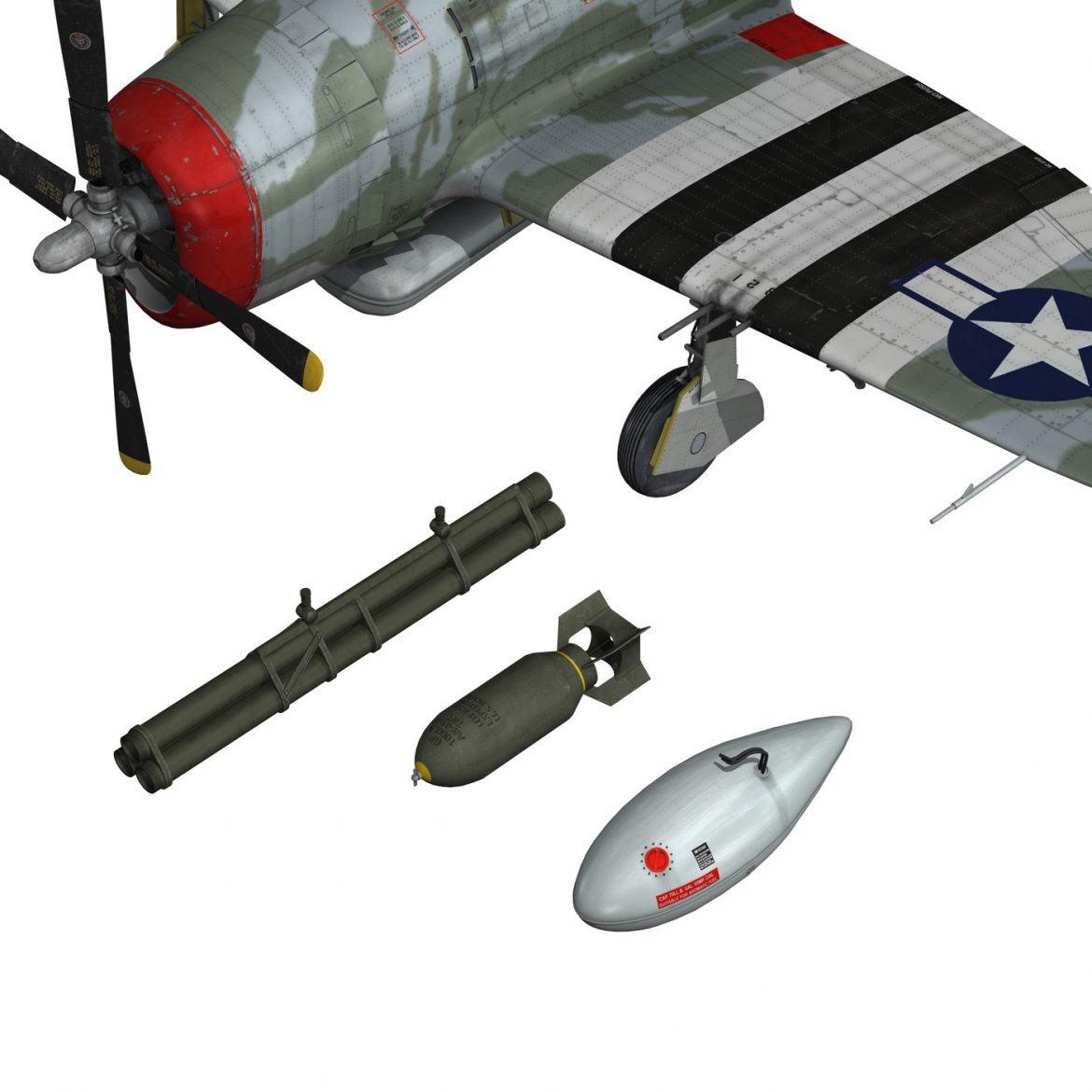 republic p-47d thunderbolt – lt.col. f.s.gabreski 3d model fbx c4d lwo obj 299897