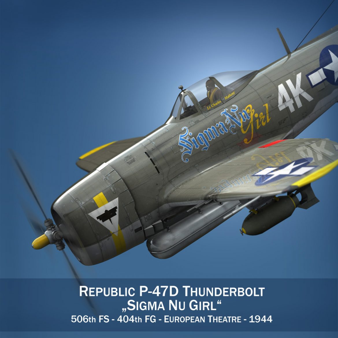 republic p-47d thunderbolt – sigma nu girl 3d model fbx c4d lwo obj 299907
