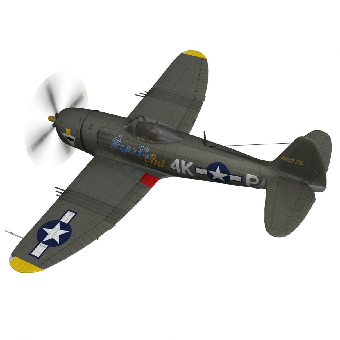 republic p-47d thunderbolt – sigma nu girl 3d model fbx c4d lwo obj 299911
