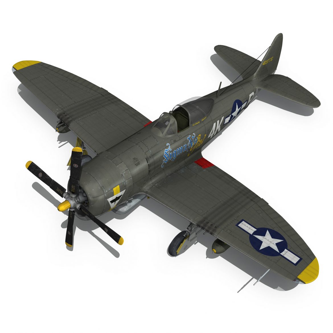 republic p-47d thunderbolt – sigma nu girl 3d model fbx c4d lwo obj 299915