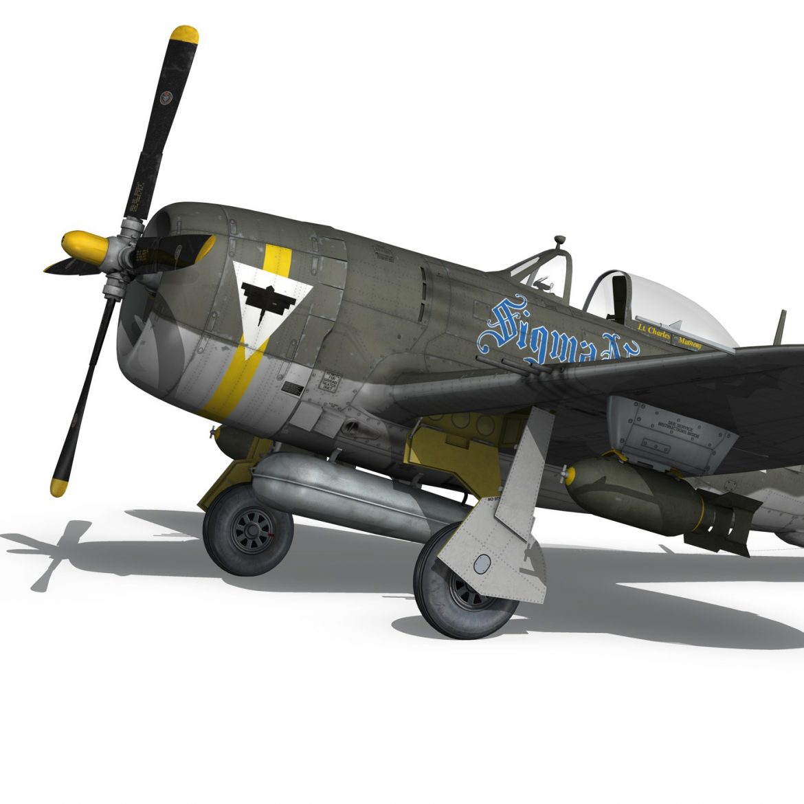 republic p-47d thunderbolt – sigma nu girl 3d model fbx c4d lwo obj 299916
