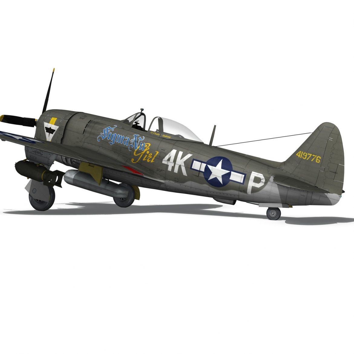 republic p-47d thunderbolt – sigma nu girl 3d model fbx c4d lwo obj 299919