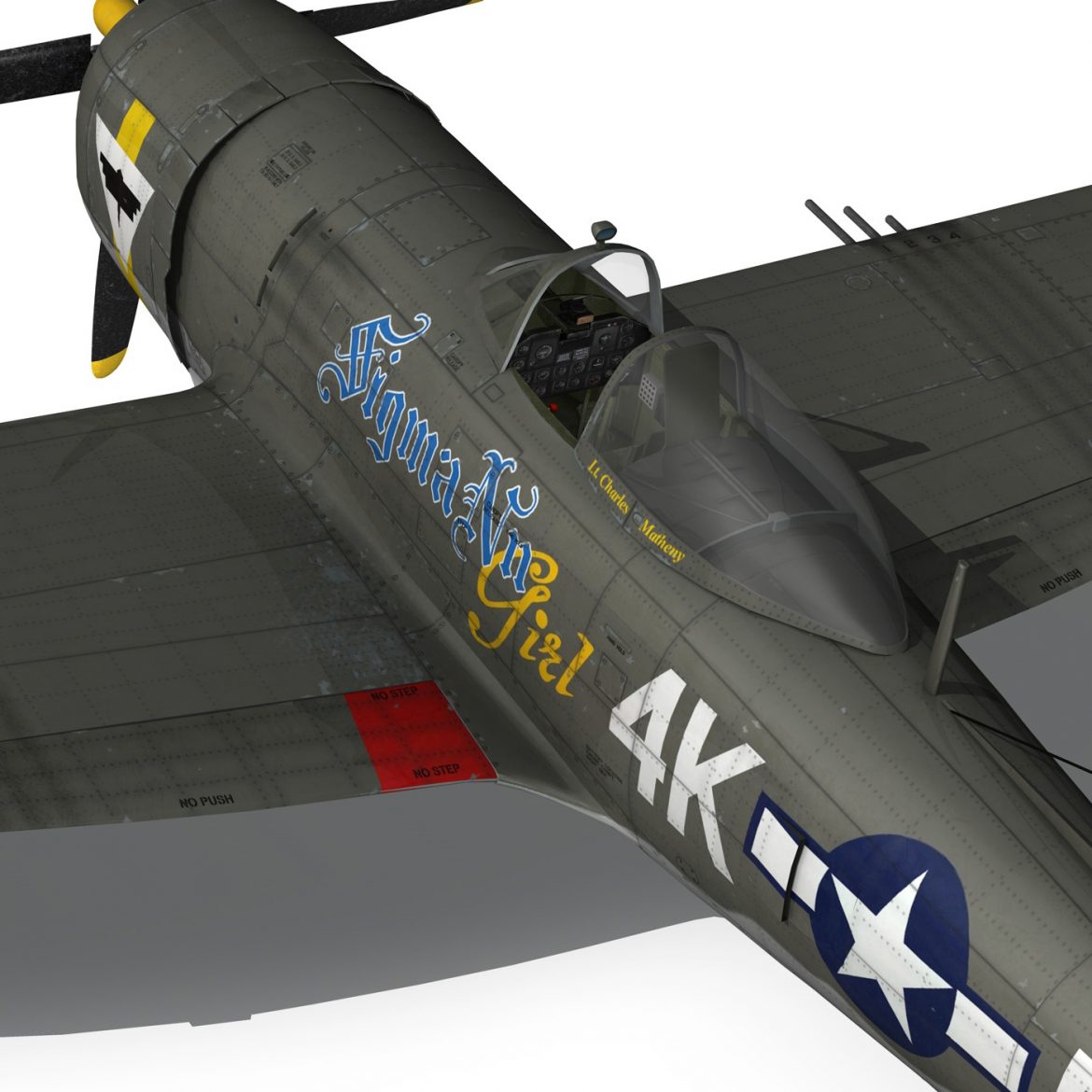 republic p-47d thunderbolt – sigma nu girl 3d model fbx c4d lwo obj 299922