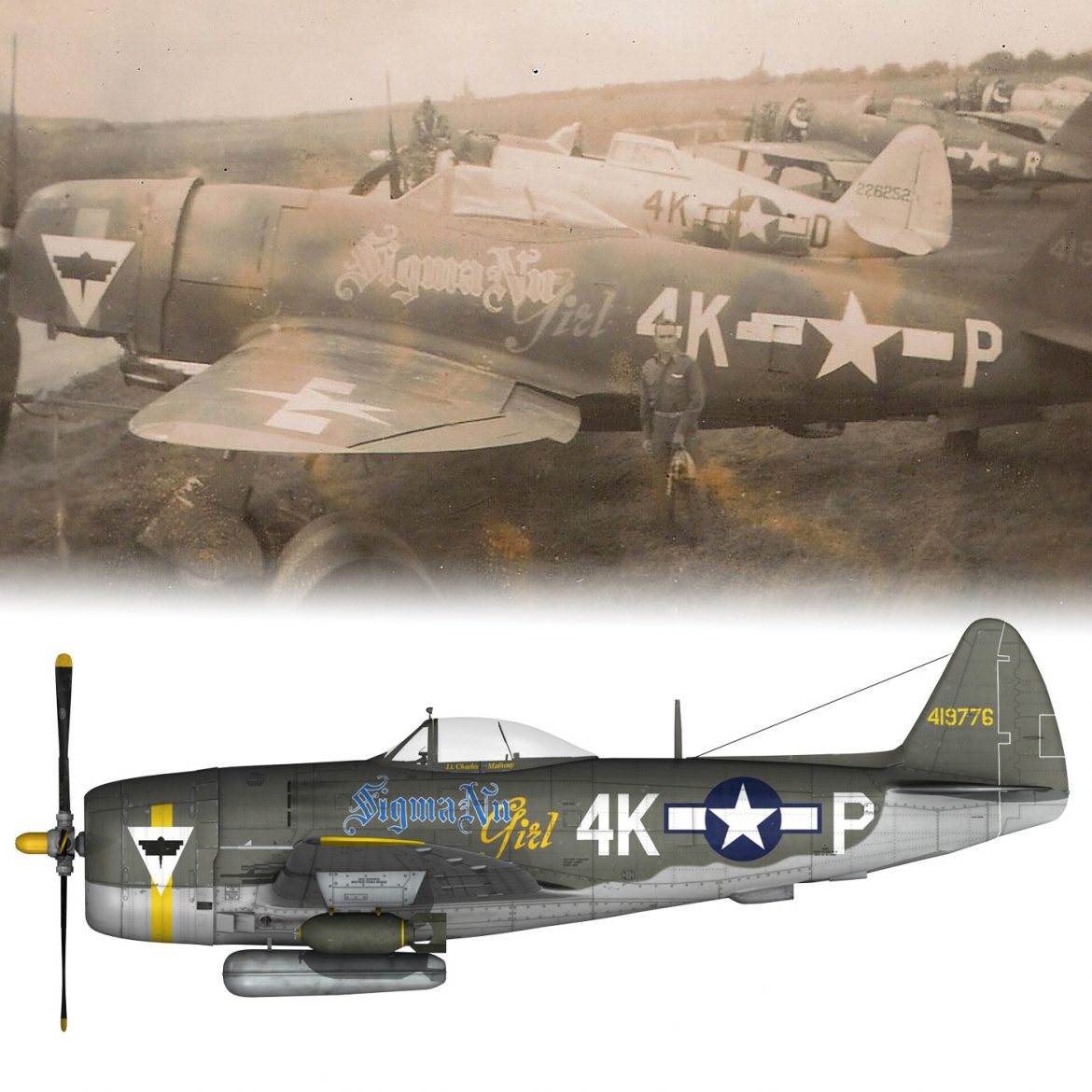 republic p-47d thunderbolt – sigma nu girl 3d model fbx c4d lwo obj 299925