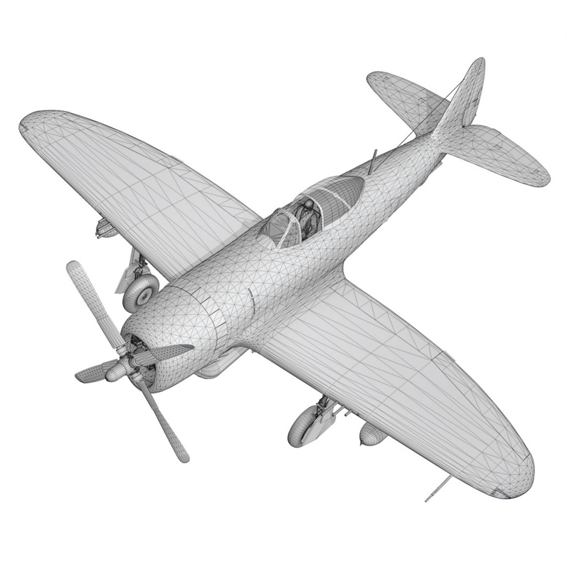 republic p-47d thunderbolt – sigma nu girl 3d model fbx c4d lwo obj 299926