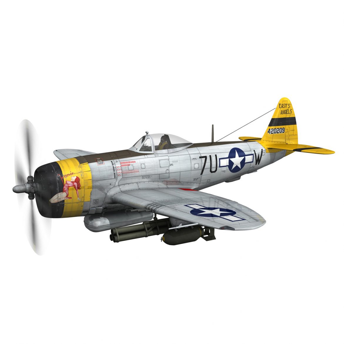 republic p-47d thunderbolt – eileen 3d model 3ds fbx c4d lwo obj 299935