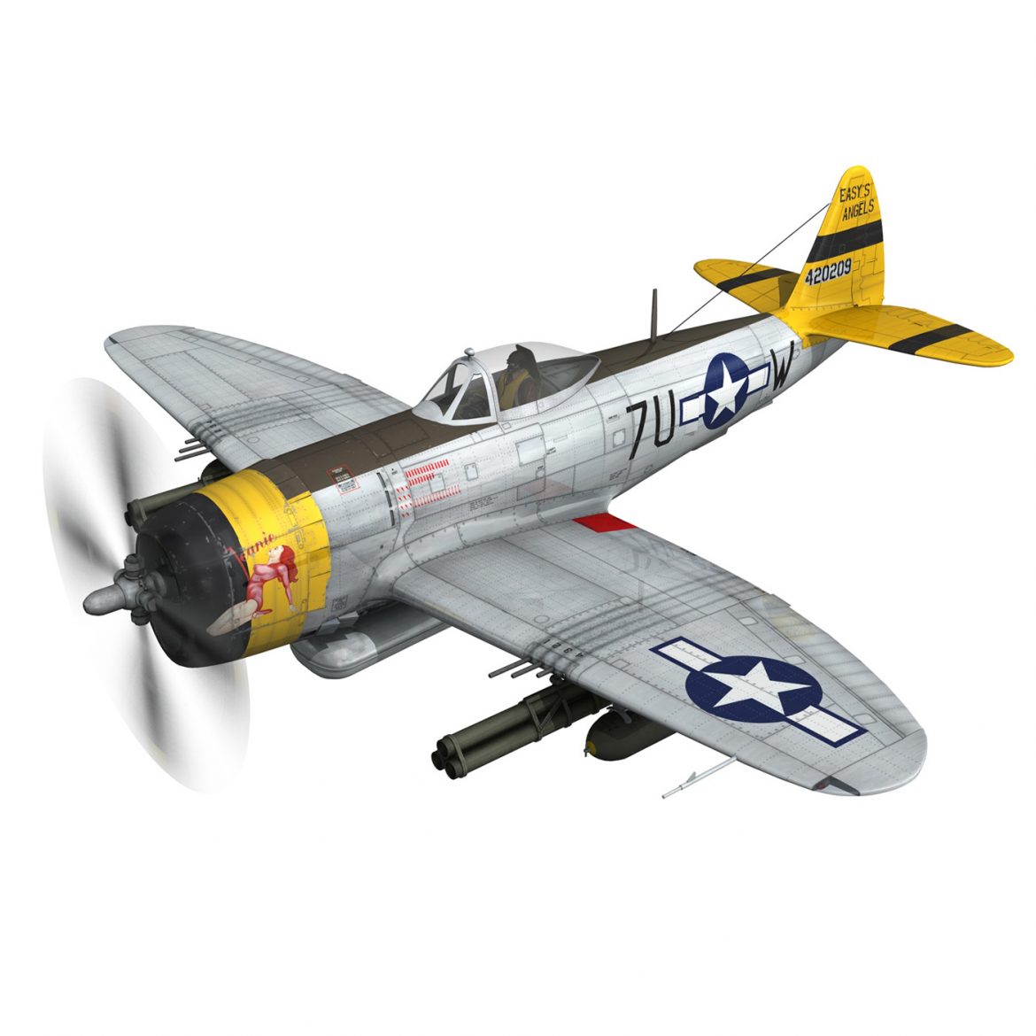 republic p-47d thunderbolt – eileen 3d model 3ds fbx c4d lwo obj 299936