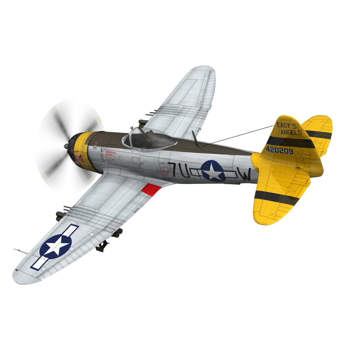 republic p-47d thunderbolt – eileen 3d model 3ds fbx c4d lwo obj 299938