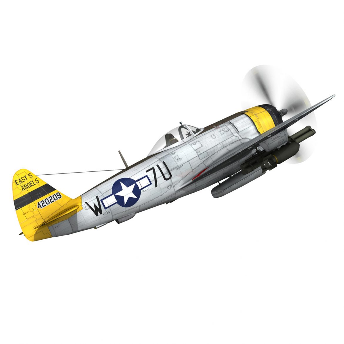 republic p-47d thunderbolt – eileen 3d model 3ds fbx c4d lwo obj 299939