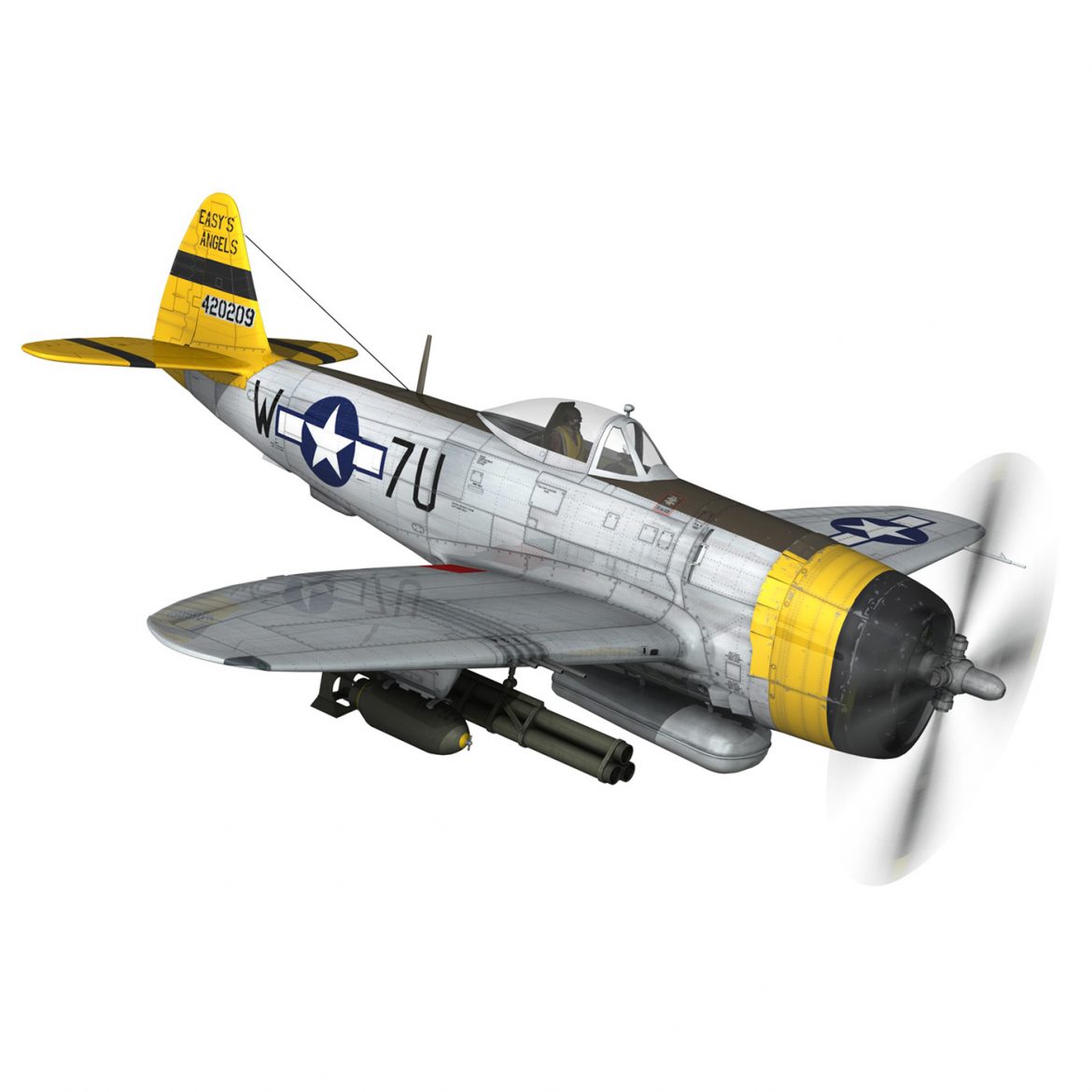 republic p-47d thunderbolt – eileen 3d model 3ds fbx c4d lwo obj 299941