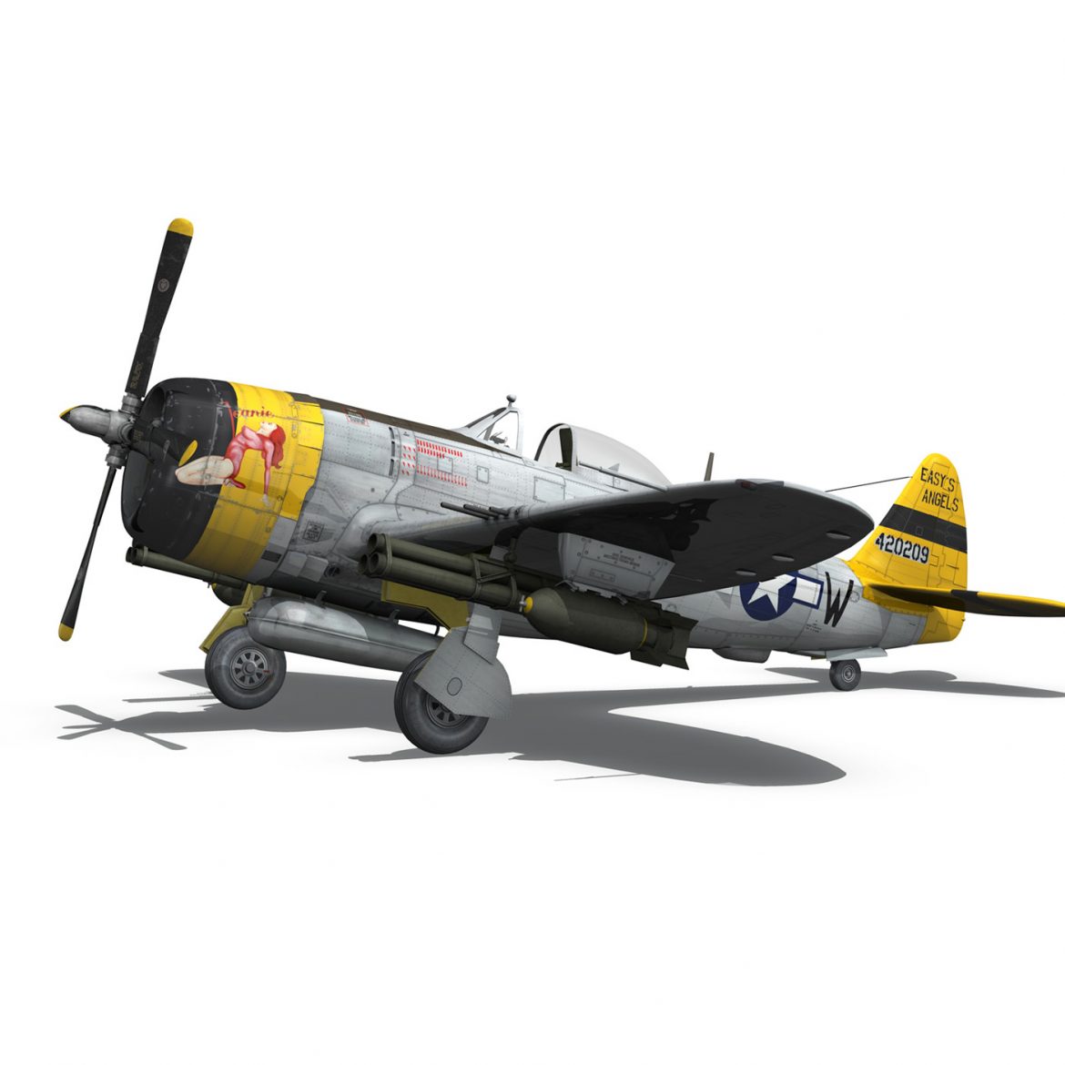 republic p-47d thunderbolt – eileen 3d model 3ds fbx c4d lwo obj 299942