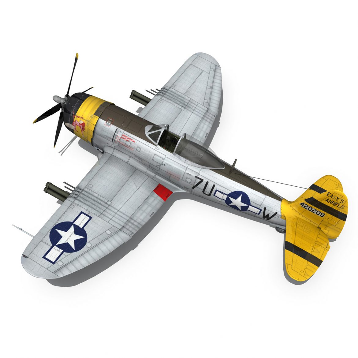 republic p-47d thunderbolt – eileen 3d model 3ds fbx c4d lwo obj 299944