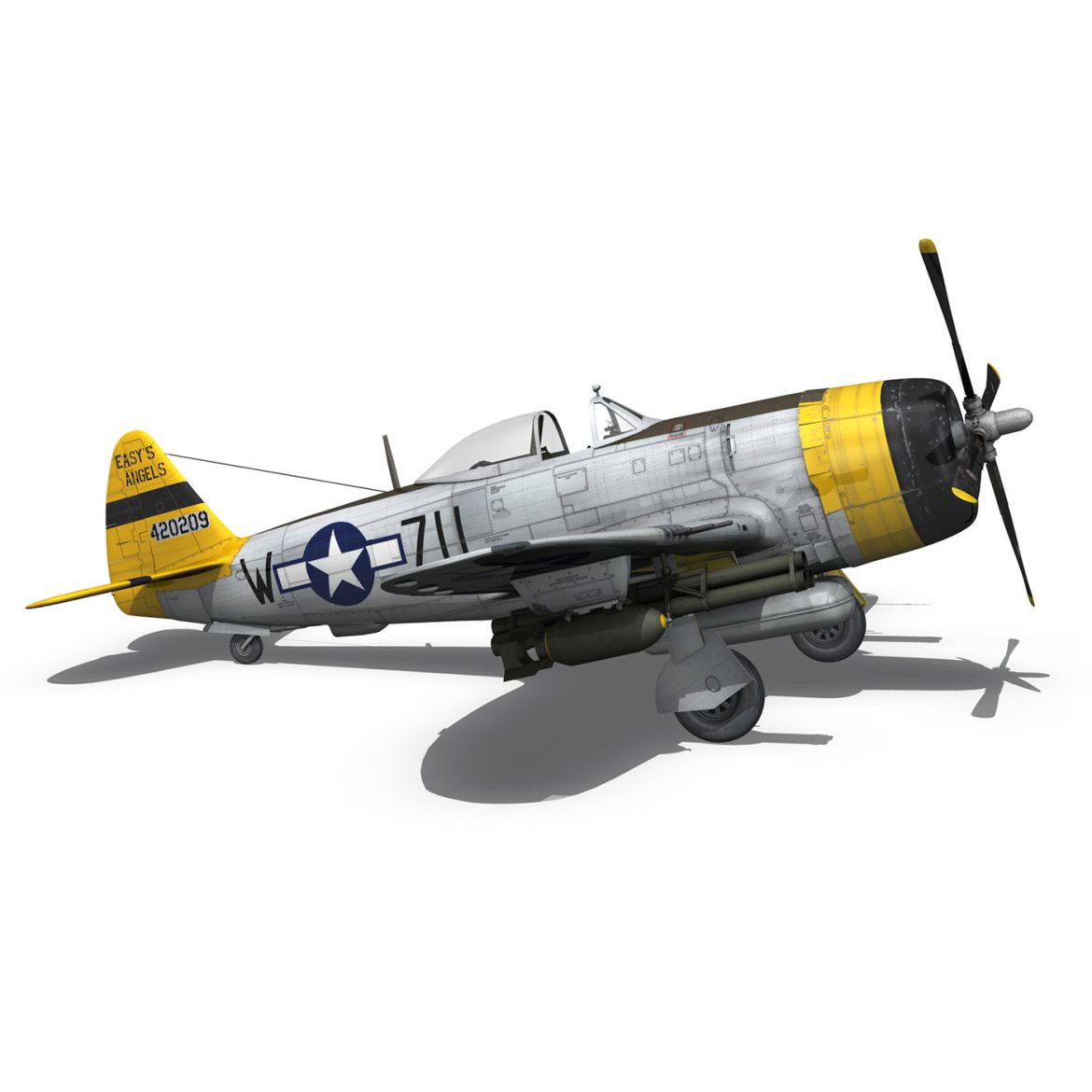 republic p-47d thunderbolt – eileen 3d model 3ds fbx c4d lwo obj 299946