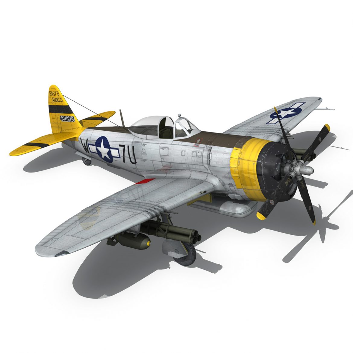 republic p-47d thunderbolt – eileen 3d model 3ds fbx c4d lwo obj 299947