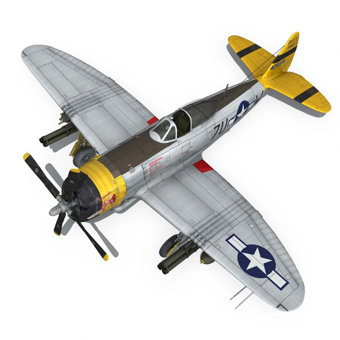 republic p-47d thunderbolt – eileen 3d model 3ds fbx c4d lwo obj 299948