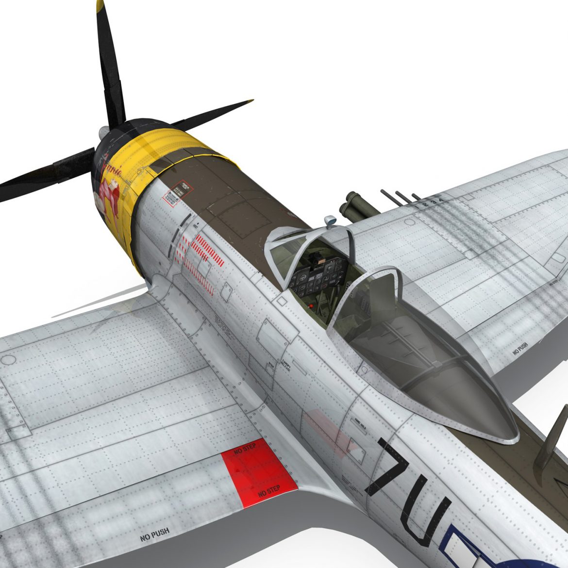 republic p-47d thunderbolt – eileen 3d model 3ds fbx c4d lwo obj 299950