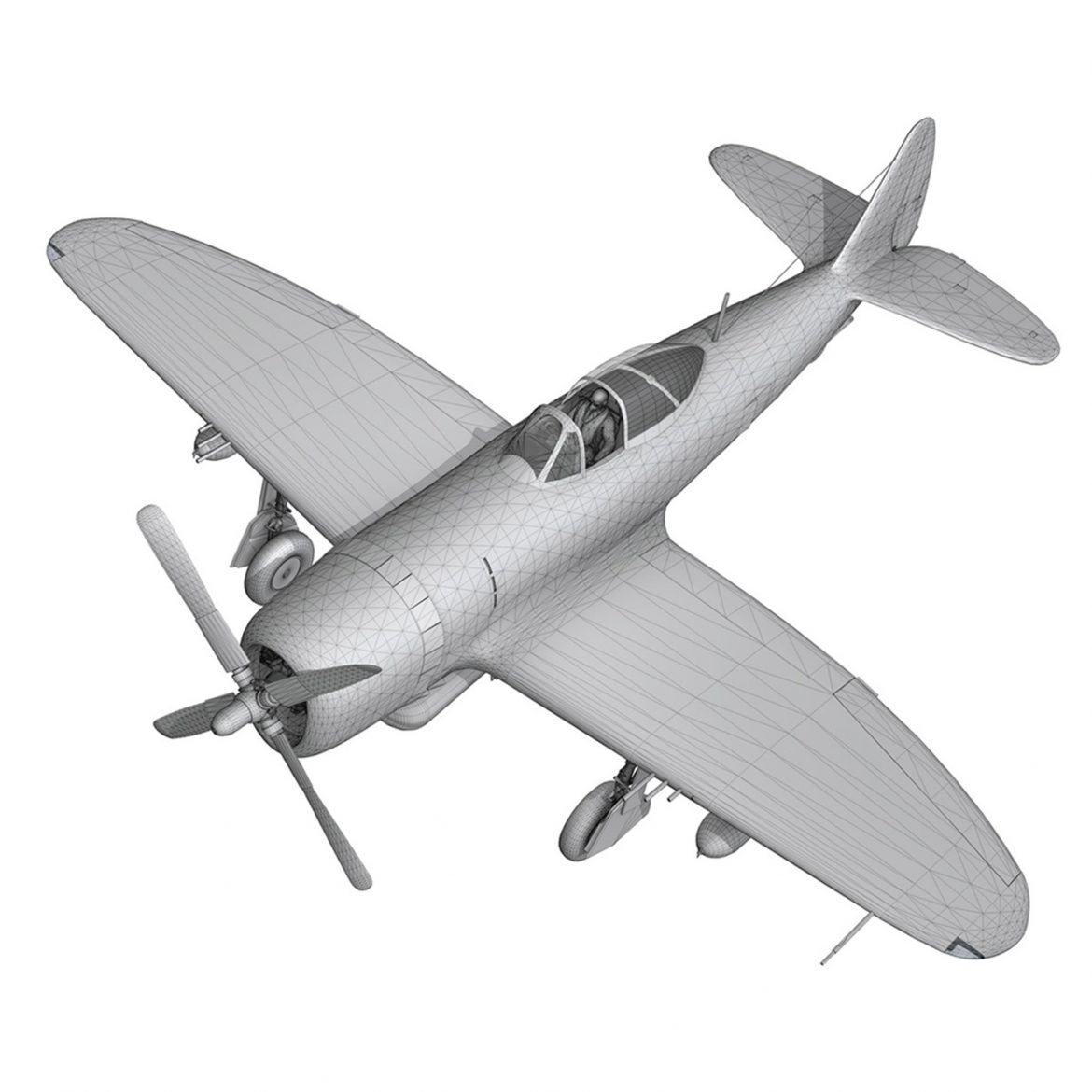 republic p-47d thunderbolt – eileen 3d model 3ds fbx c4d lwo obj 299951