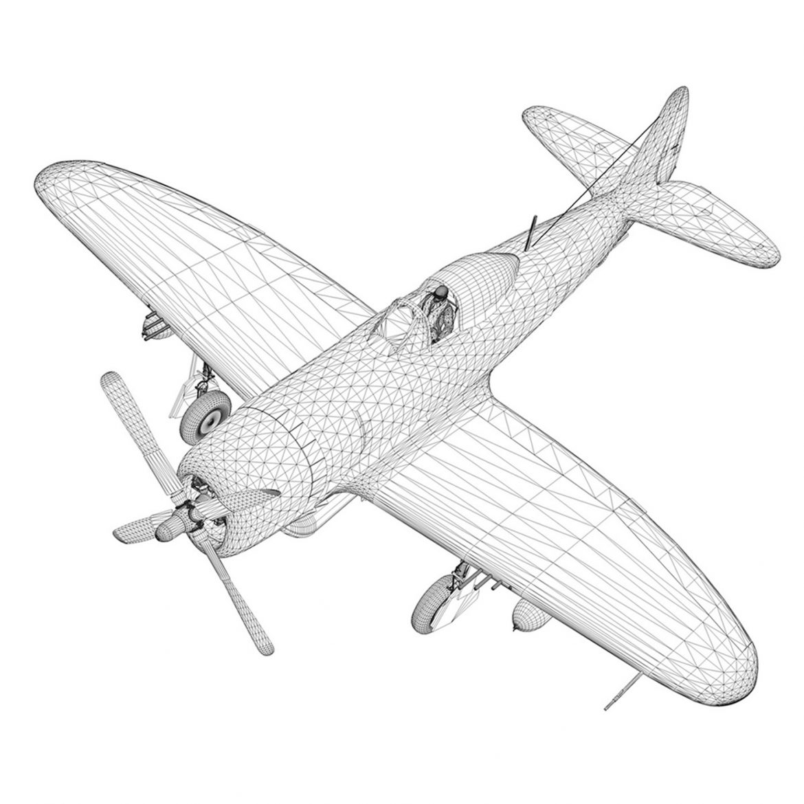republic p-47d thunderbolt – eileen 3d model 3ds fbx c4d lwo obj 299952